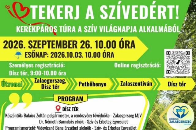 A sz�v eg�szs�g��rt tekernek Zalaegerszegen