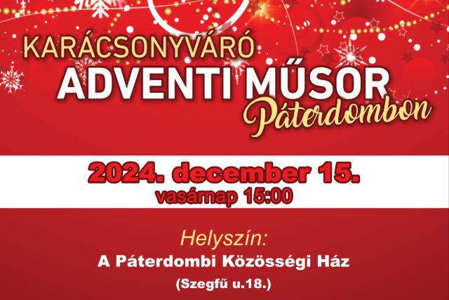 Adventi műsor Páterdombon Adventi műsor Páterdombon