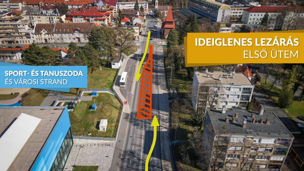 Útlezárások Zalaegerszegen csatornamunkálatok miatt Útlezárások Zalaegerszegen csatornamunkálatok miatt