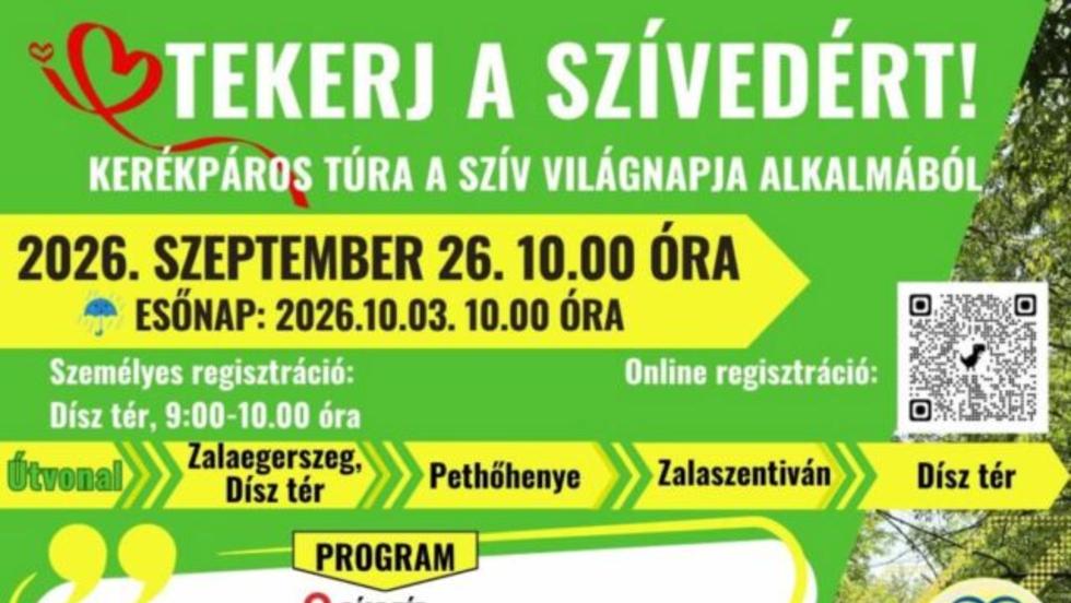 A sz�v eg�szs�g��rt tekernek Zalaegerszegen